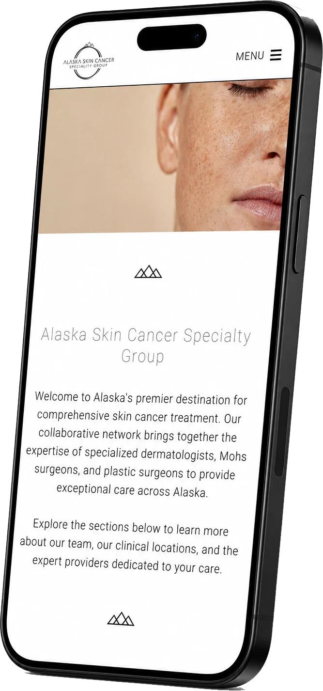 ASCSG mobile website — about section