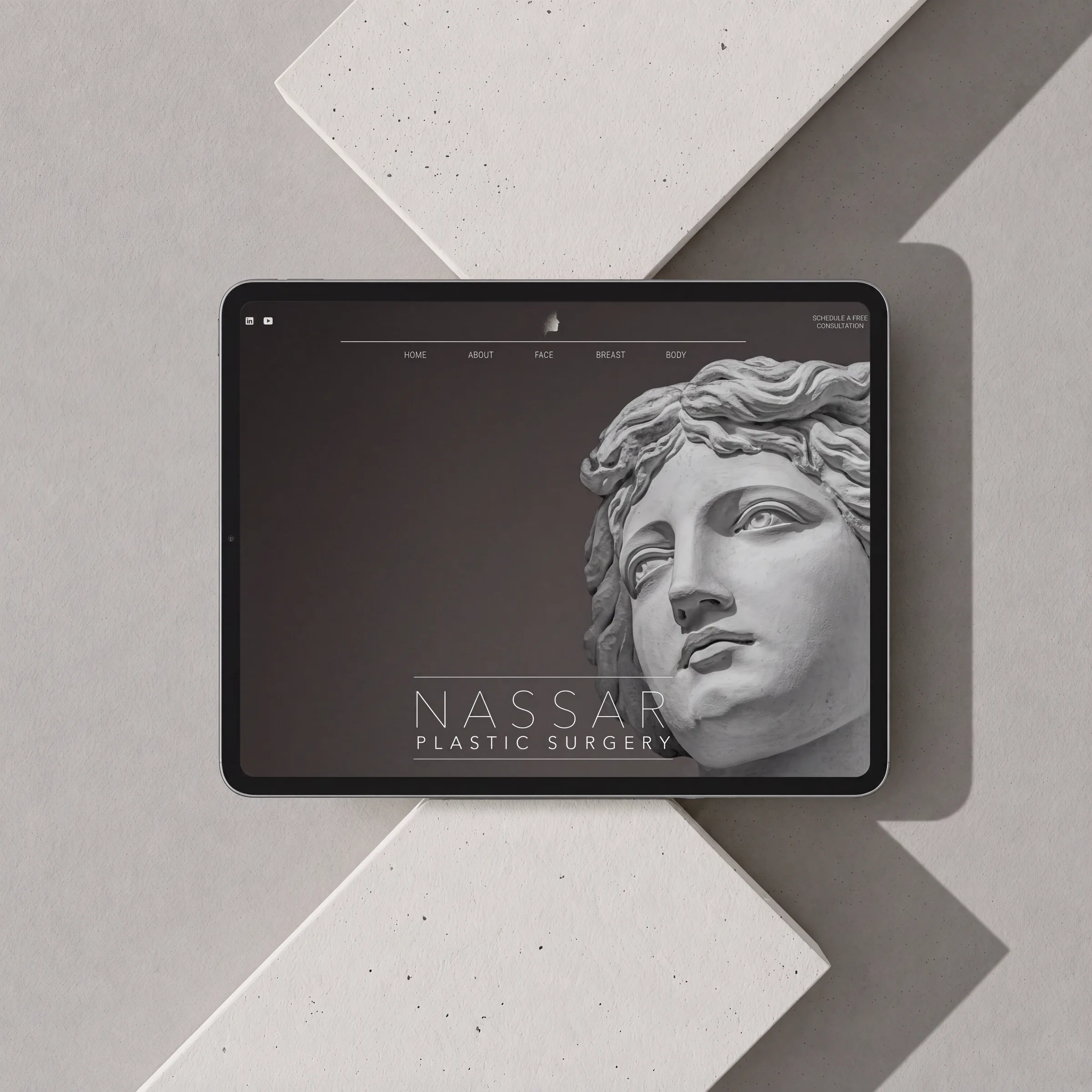 Nassar Plastic Surgery website shown across desktop and mobile devices